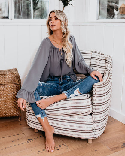 Classic Tale Blouse - Medium Grey
