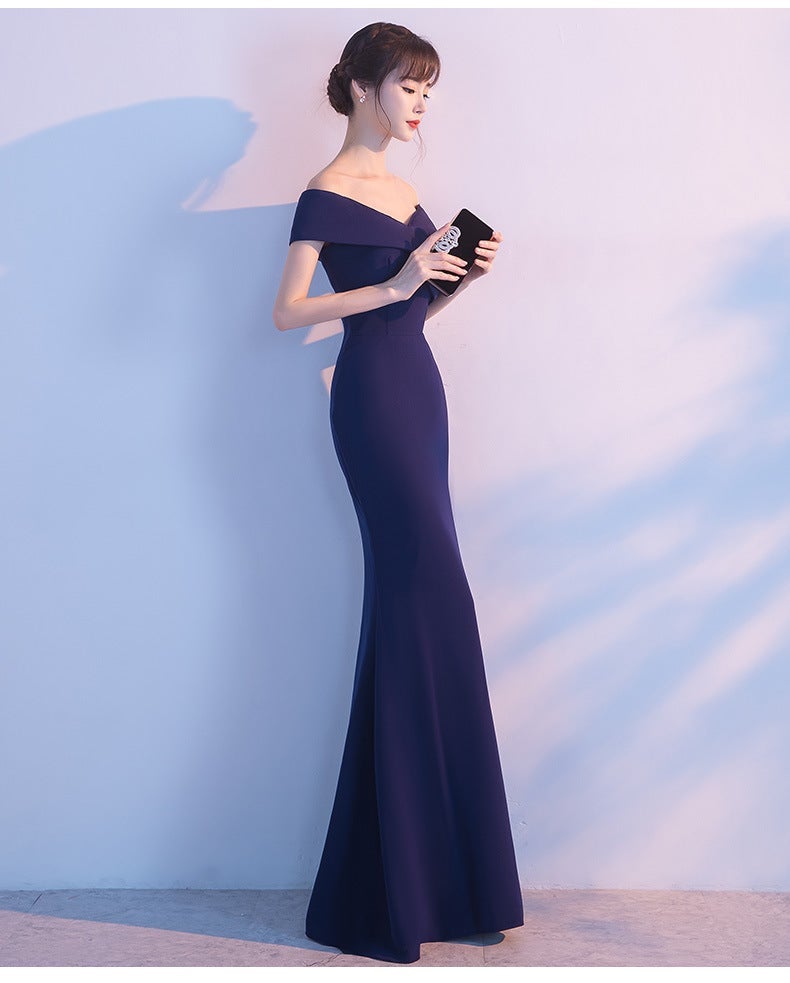 Diva Strapless High Slit Formal Dress