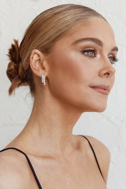 Scorpio Diamante Earrings Silver