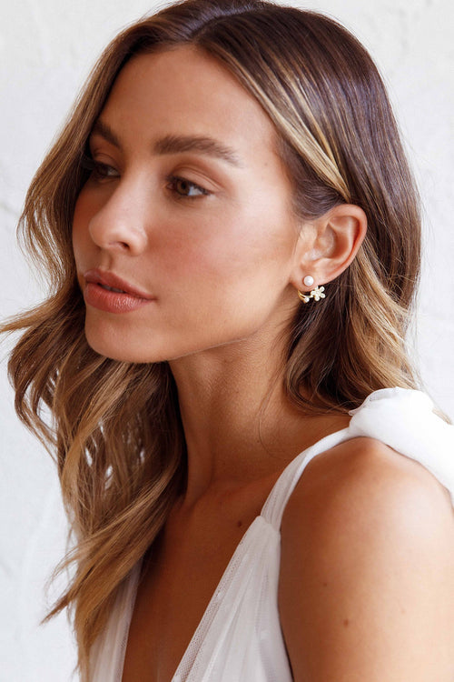 Dakota Pearl Earrings Gold