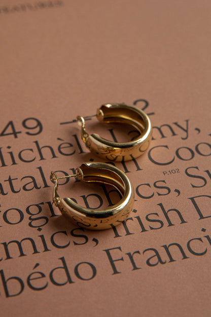 Osiris Hoop Earrings Gold