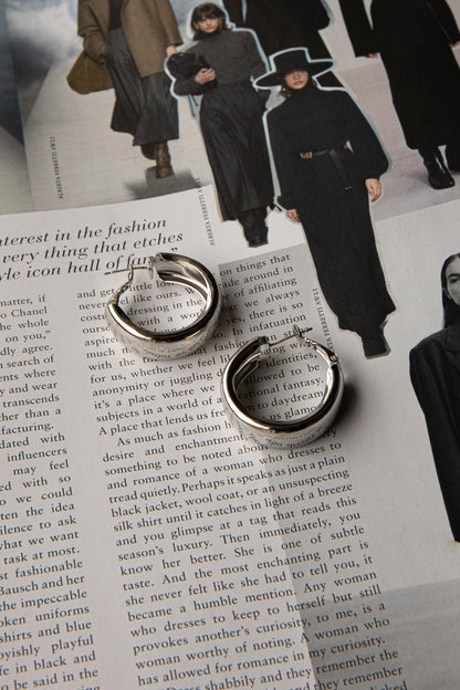 Osiris Hoop Earrings Silver