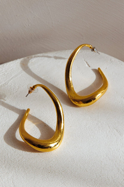 Triumph Hoop Earrings Gold