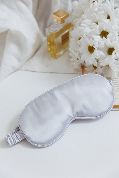 Sweet Dreams Satin Eye Mask Silver