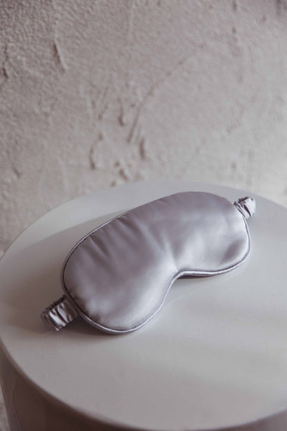 Sweet Dreams Satin Eye Mask Silver