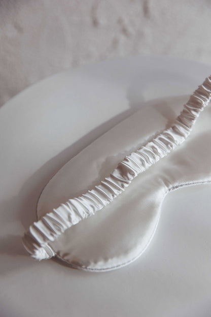 Sweet Dreams Satin Eye Mask White