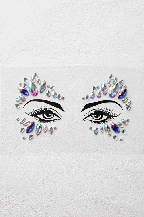 Electric Nights Face Jewels Multi B