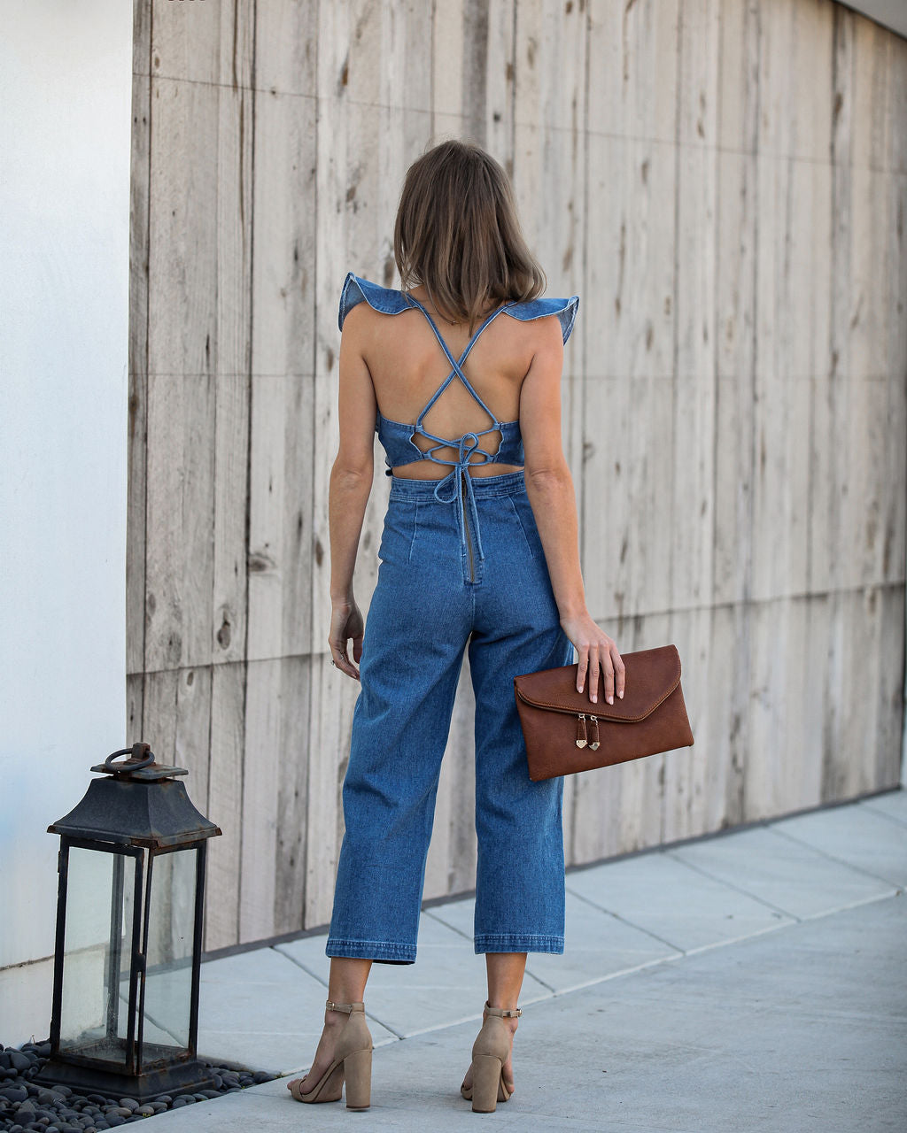 Farrah Pocketed Denim Jumpsuit