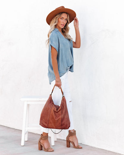 Flint Relaxed Chambray Top