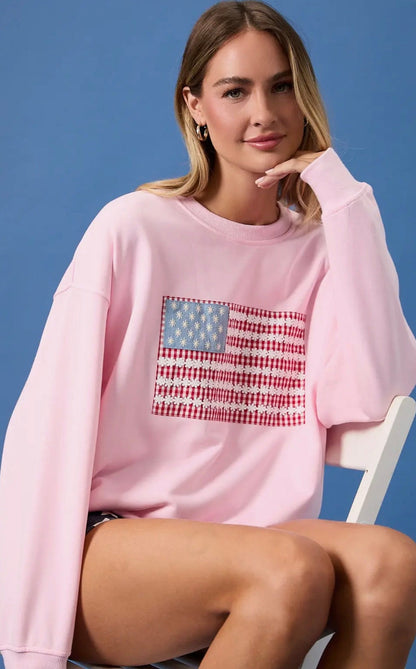 Pink America Vintage Crew 🇺🇸