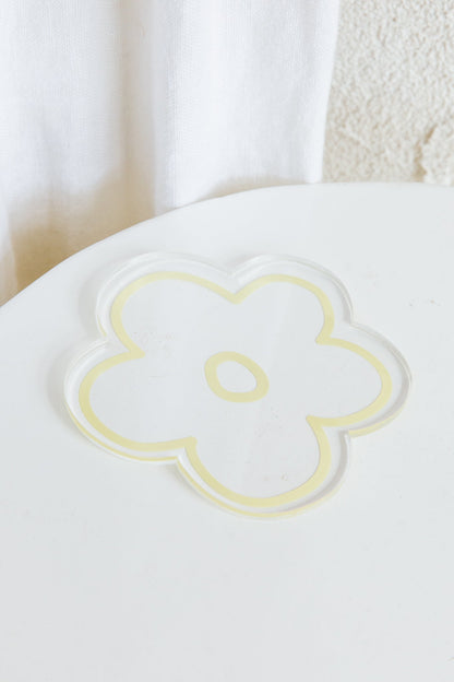 Flower Feeling 4pc Acrylic Coaster Set