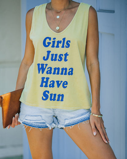 Girls Just Wanna Have Sun Knit Tank