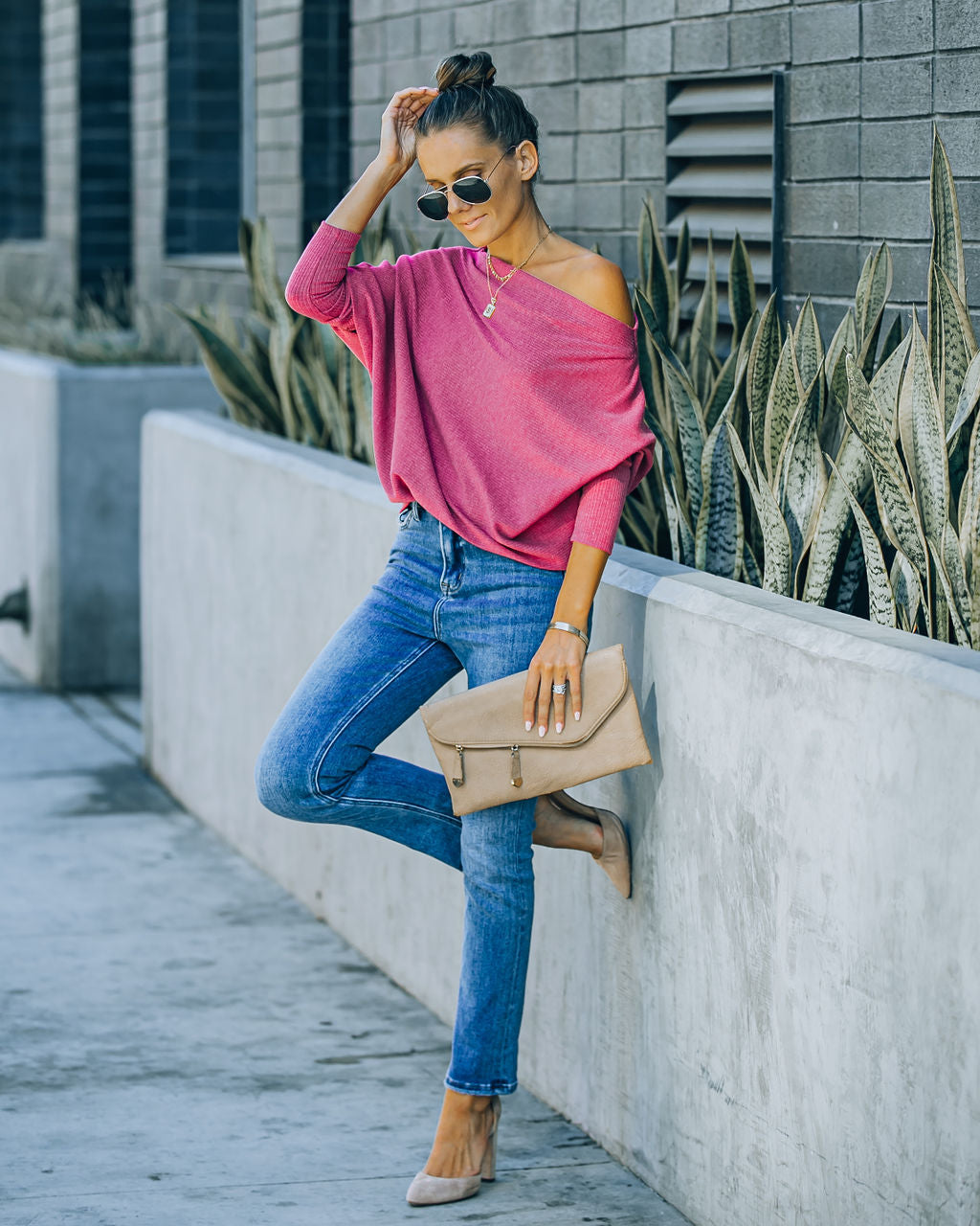 Grateful Dolman Knit Top - Wine