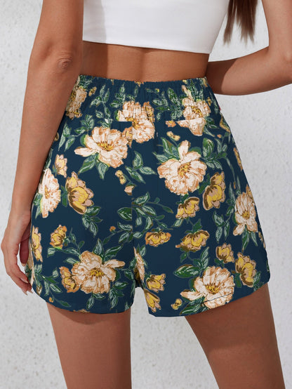 Consistency Floral Pocketed Eyelet Shorts - SALE