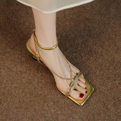 Classic Leather Buckle Stiletto Heels