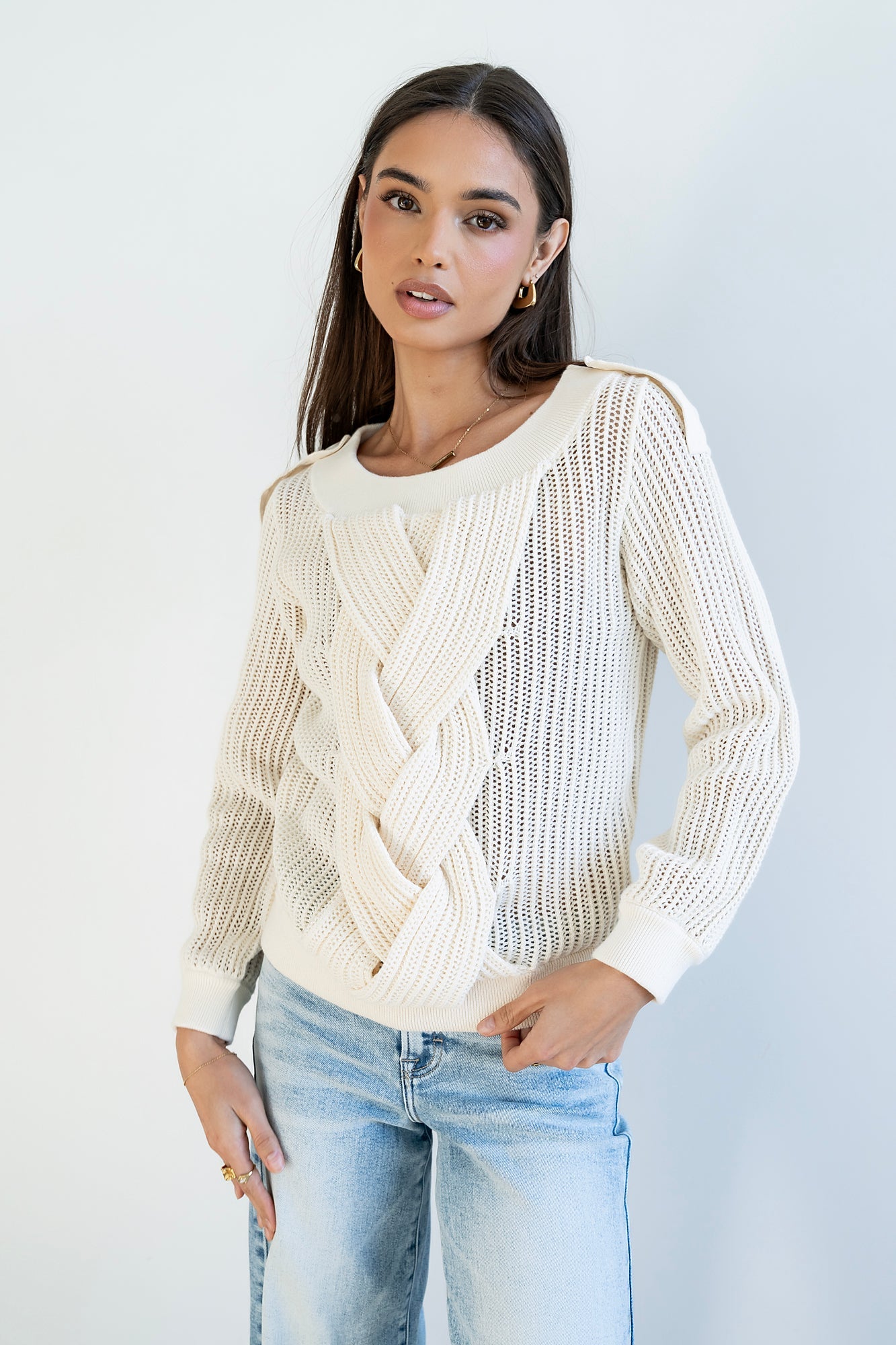 Brynn Braided Sweater - FINAL SALE