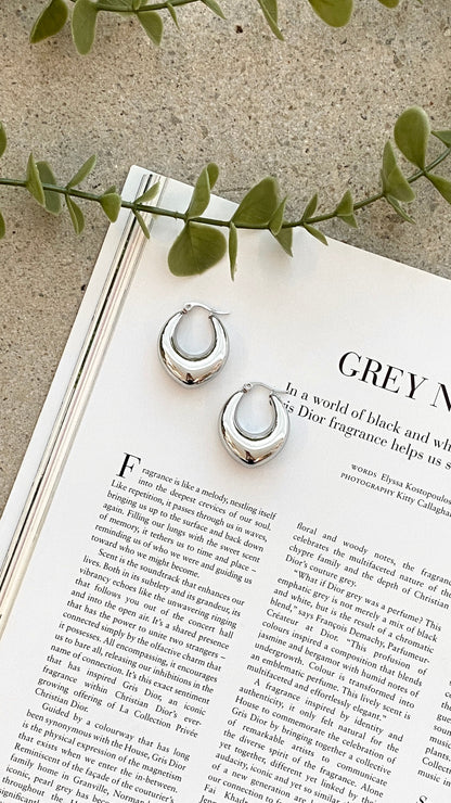 Arya Hoop Earrings - Silver