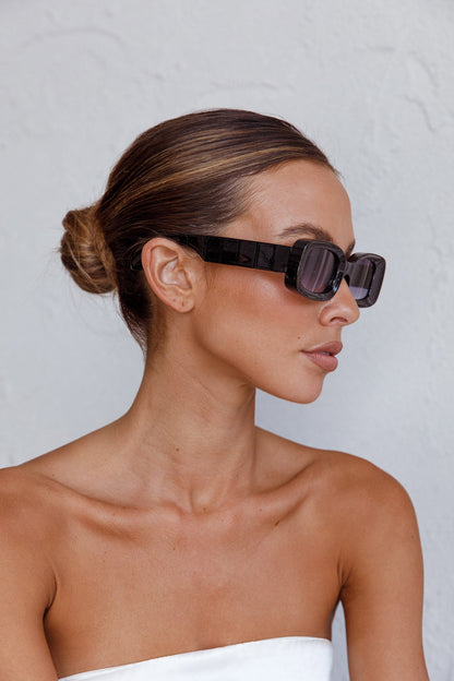 Zion Square Frame Sunglasses Black