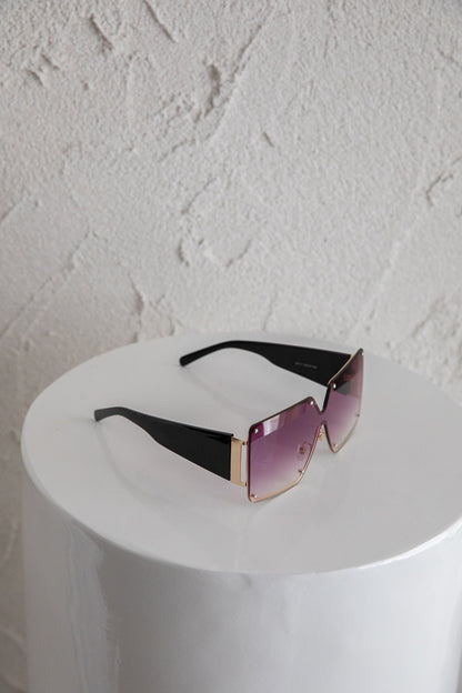 Fiery Square Frame Sunglasses Red