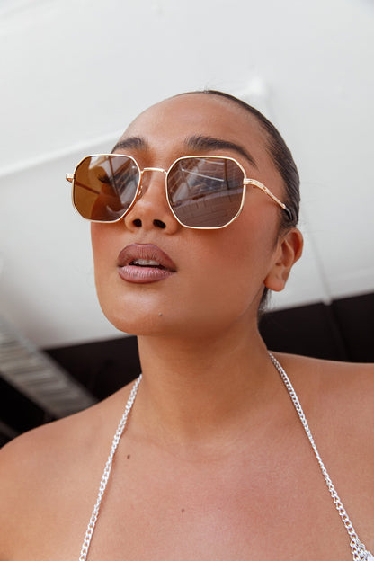 Sahara Aviator Sunglasses Tea
