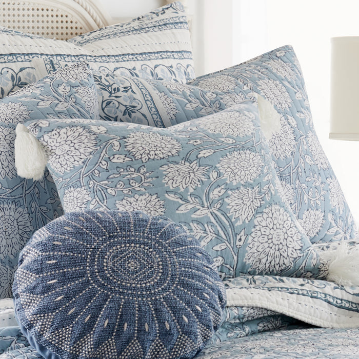 Levtex Home Adare Blue Tassel Pillow Decorative Pillows