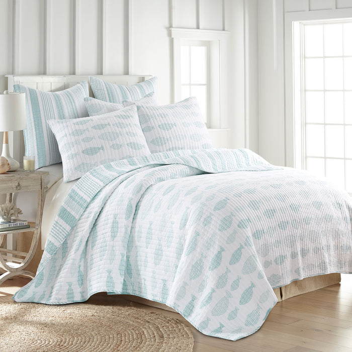 Levtex Home Aqua Breeze Euro Sham Set of 2 Euro Shams