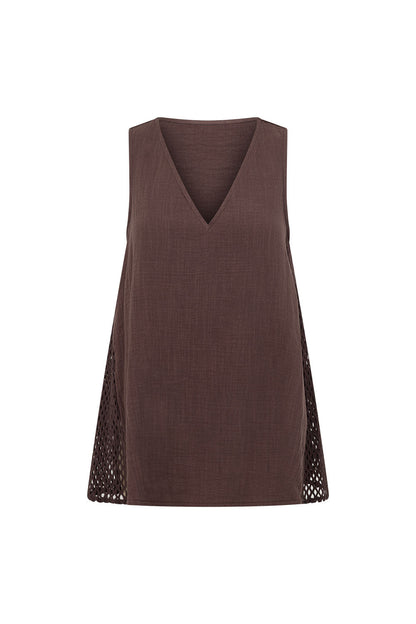 SAMPLE-Dita Top - Chocolate