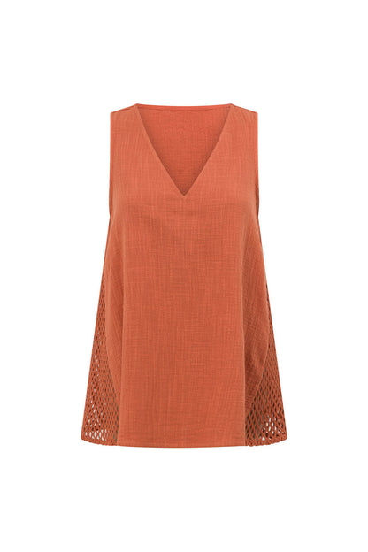 SAMPLE-Dita Top - Blood Orange