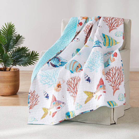 Levtex Home Barrier Reef Quilted Throw Throws