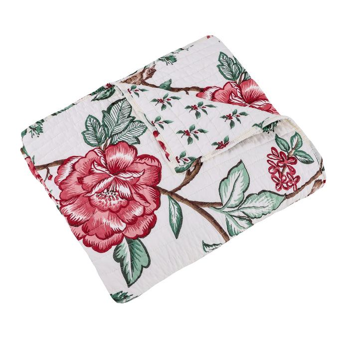 Berry Bloom Quilted Throw