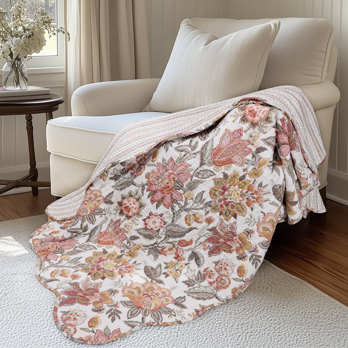 Blair Rust Quilted Throw