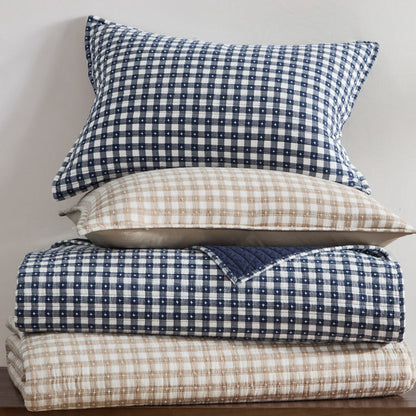 Camden Gingham Stitch Quilt Set