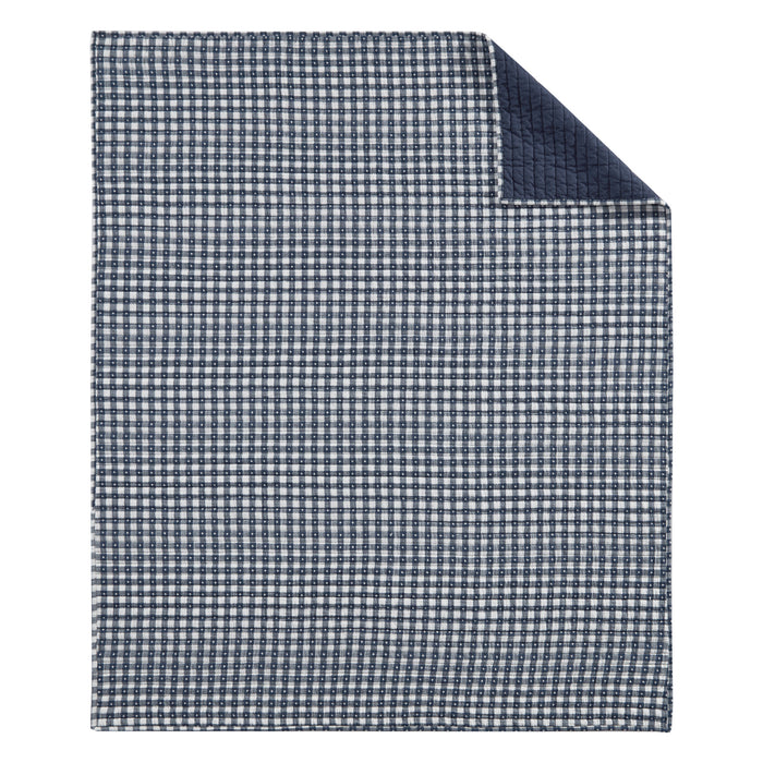 Camden Gingham Stitch Quilted Throw
