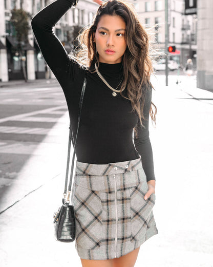 Cher Plaid Pocketed Mini Skirt