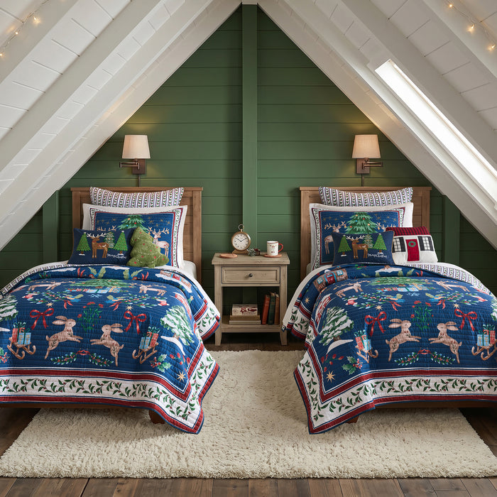 Christmas Cottage Quilt Set