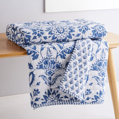 Levtex Home Clara Blue Quilted Throw Throws