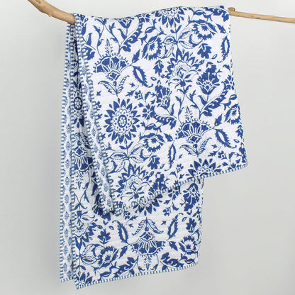 Levtex Home Clara Blue Quilted Throw Throws