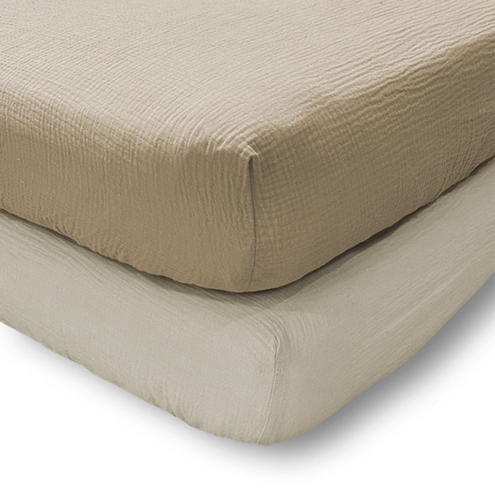 Levtex Home Cloud Muslin Fitted Sheet Set of 2 Crib Fitted Sheets