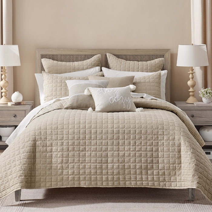 Cloud Waffle Square Pillow