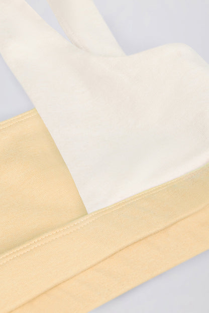 Contrast Sports Bra in Lemon Marl