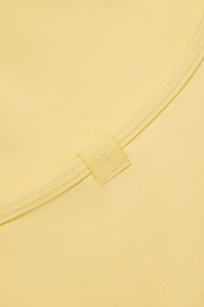Cross-Back Tank Top in Lemon