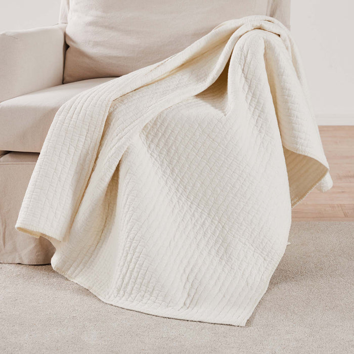 Levtex Home Cross Stitch Quilted Throw Throws