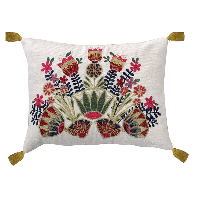 Levtex Home Delissa Velvet Multi Embroidered pillow Decorative Pillows