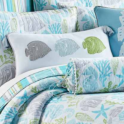 Levtex Home Deva Beach Fishes Pillow Decorative Pillows