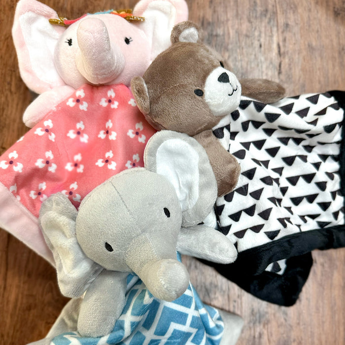 Levtex Home Elephant Plush Security Blanket - Pink Security Blankets