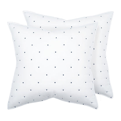 Levtex Home Embroidered Swiss Dot Navy Euro Sham Set of 2 Euro Shams