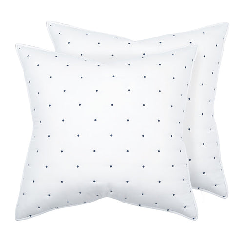 Levtex Home Embroidered Swiss Dot Navy Euro Sham Set of 2 Euro Shams