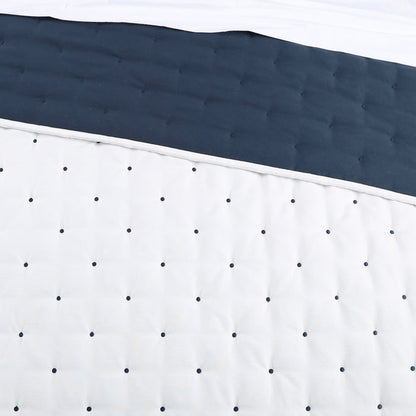 Levtex Home Embroidered Swiss Dot Navy Quilt Set Quilts