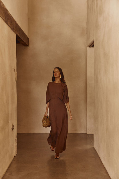 SAMPLE-Eira Dress - Chocolate