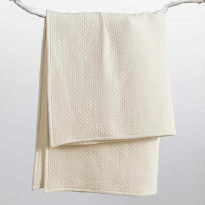 Grace Cream Quilted Throw